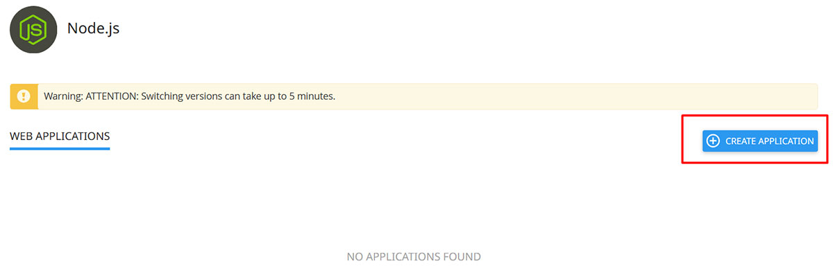 creating nodejs application