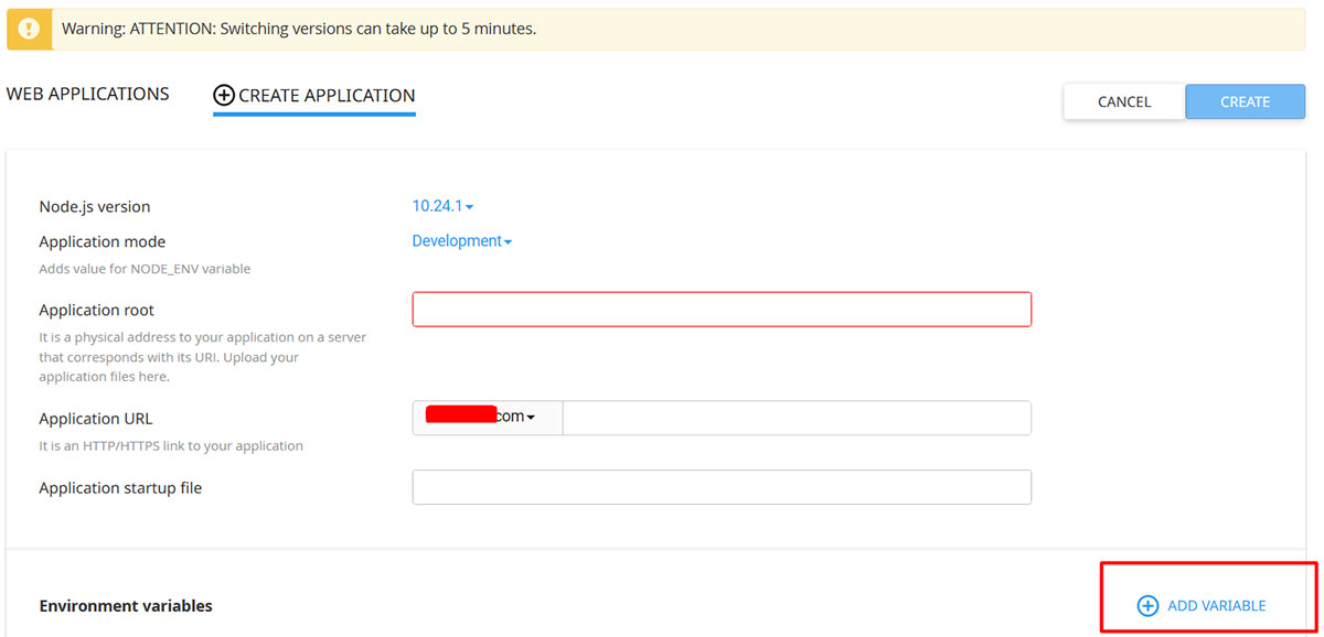 namecheap nodejs configuration