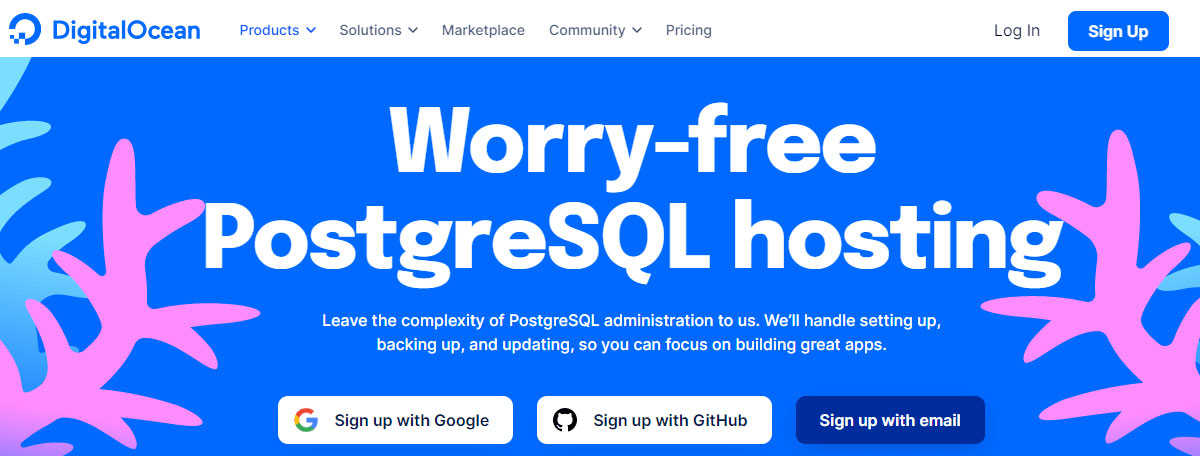 digital ocean developer-friendly postgresql