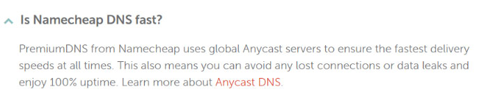 namecheap premium dns speed