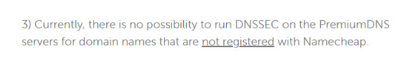 namecheap dnsec limitation