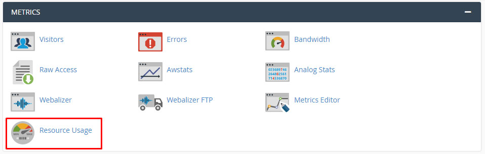 metrics resource usage