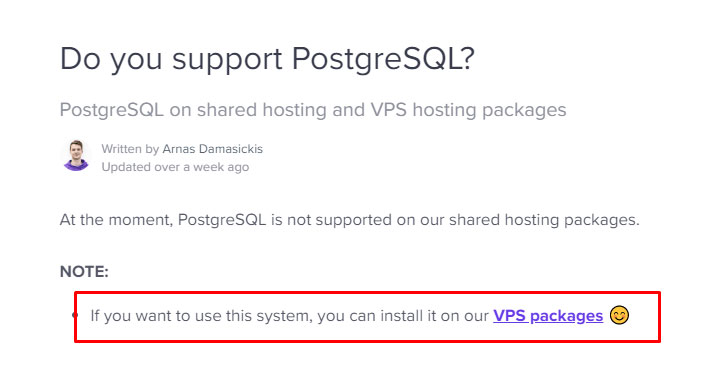 hostinger postgresql