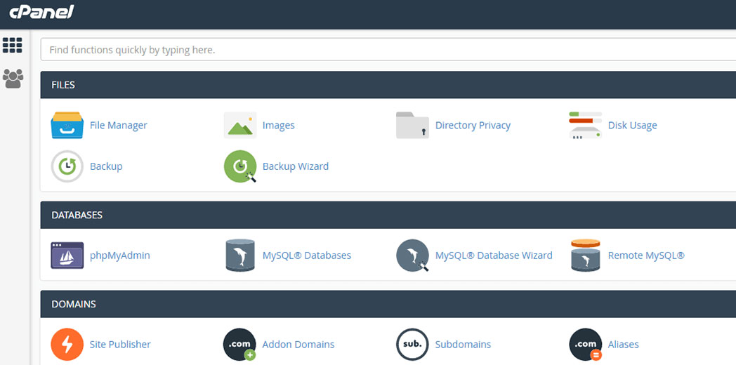 features offered by cpanel