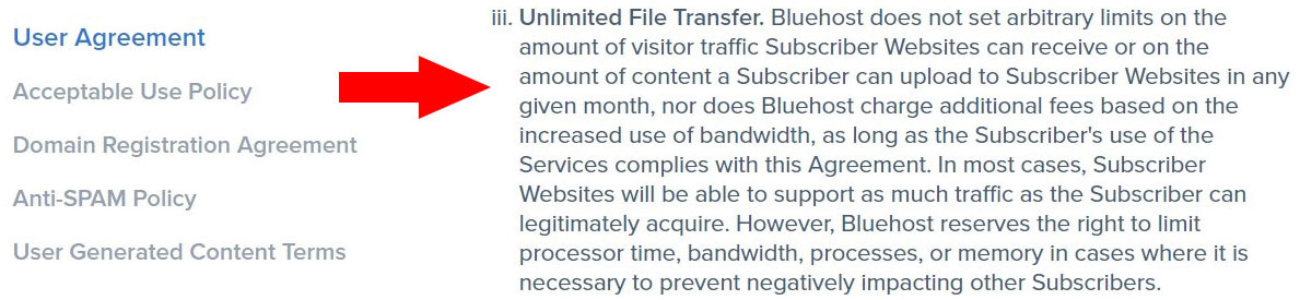 bluehost limiting traffic