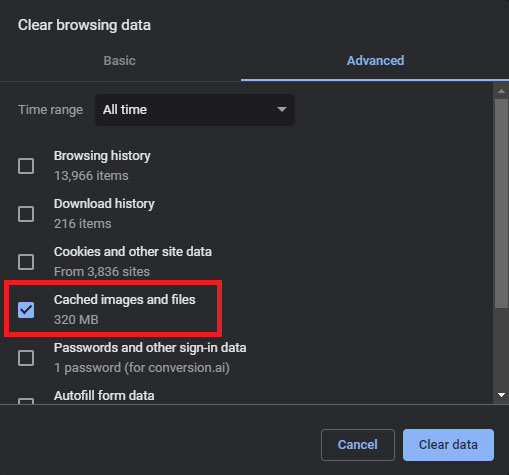 Wix Editor - Clear Browser Cache