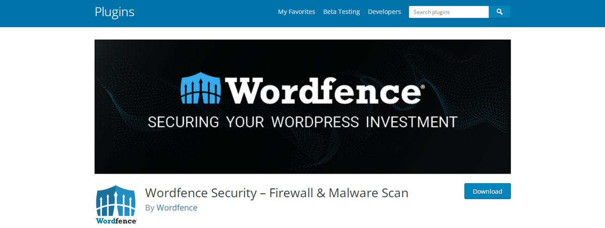 Wordfence Plugin on WordPress .org Repository