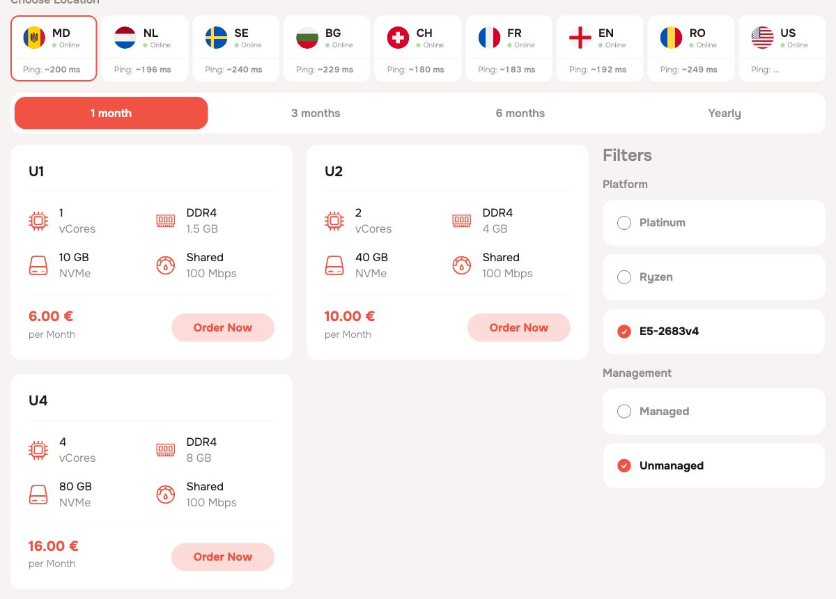 alexhost ubuntu vps pricing
