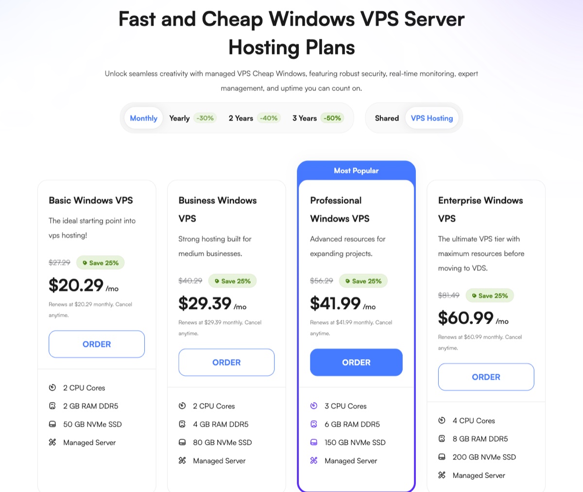 ultahost basic windows vps price