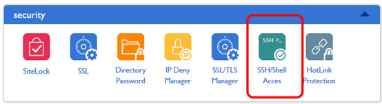 bluehost user interface ssh shell access