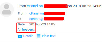 cpanel header