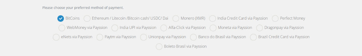 theonionhost checkout page