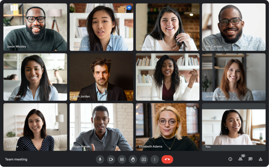 multi participant video meetings