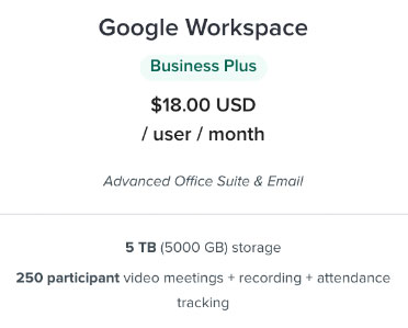 business plus plan pricing