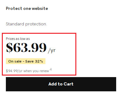 Godaddy SSL - Protect One Website