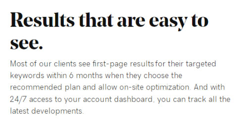 Godaddy SEO Services Shows SEO Results