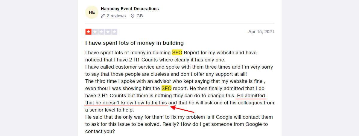 Godaddy TrustPilot Staff Performance Review