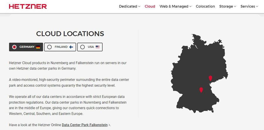 hetzner server locations in germany