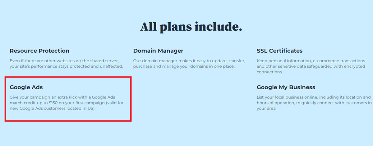 bluehost google ads credit