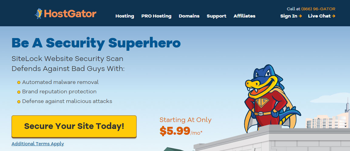 hostgator sitelock