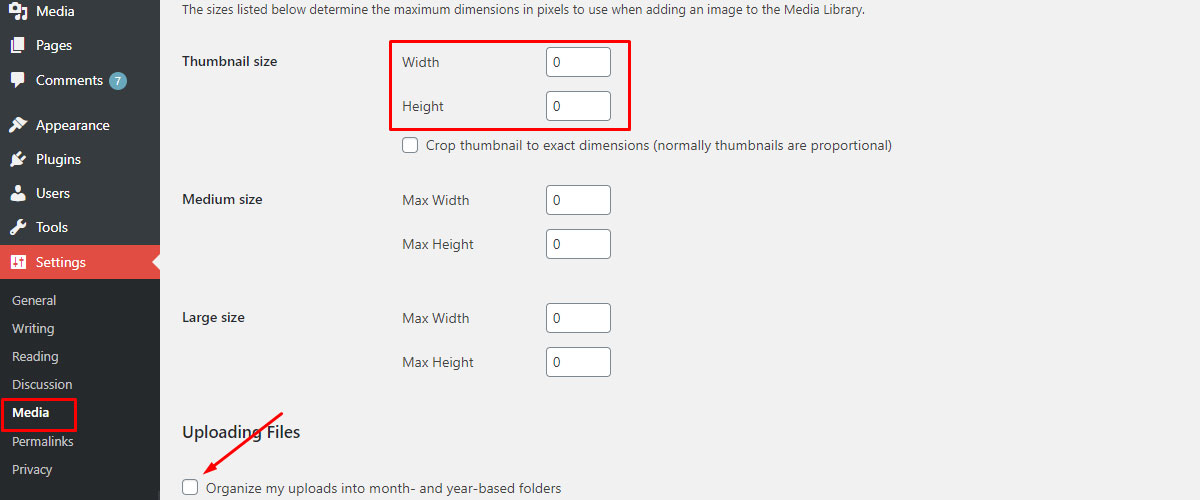 Disable WordPress Thumbnail Creation