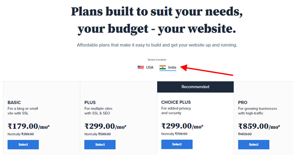 bluehost server location
