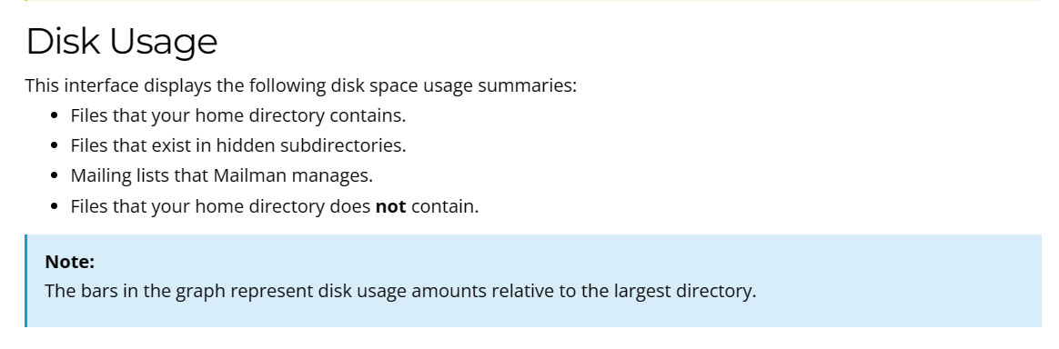 disk usage allocation summary