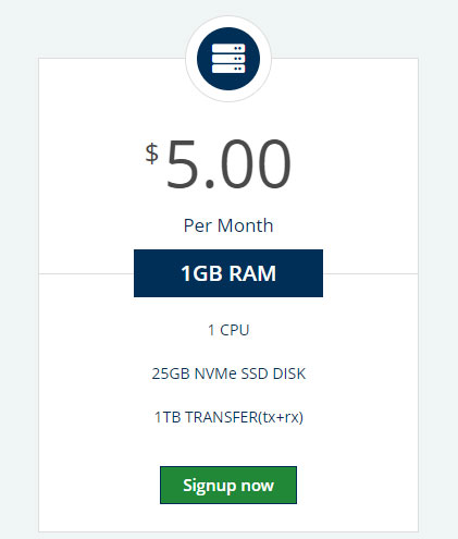 1984 hosting vps starting price
