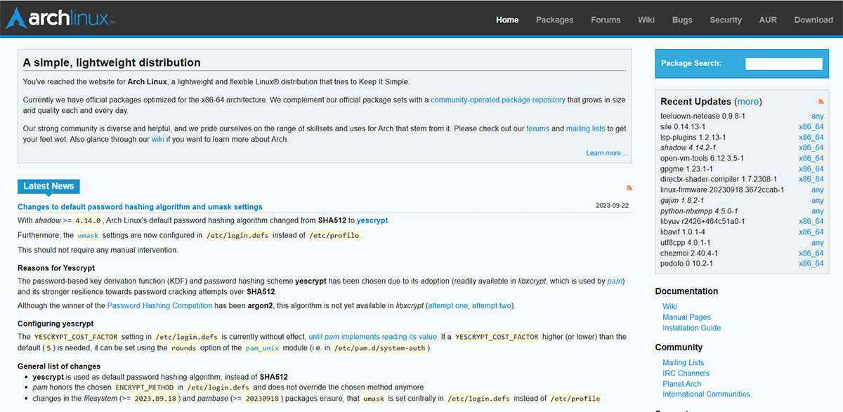 archlinux lightweight os for vps