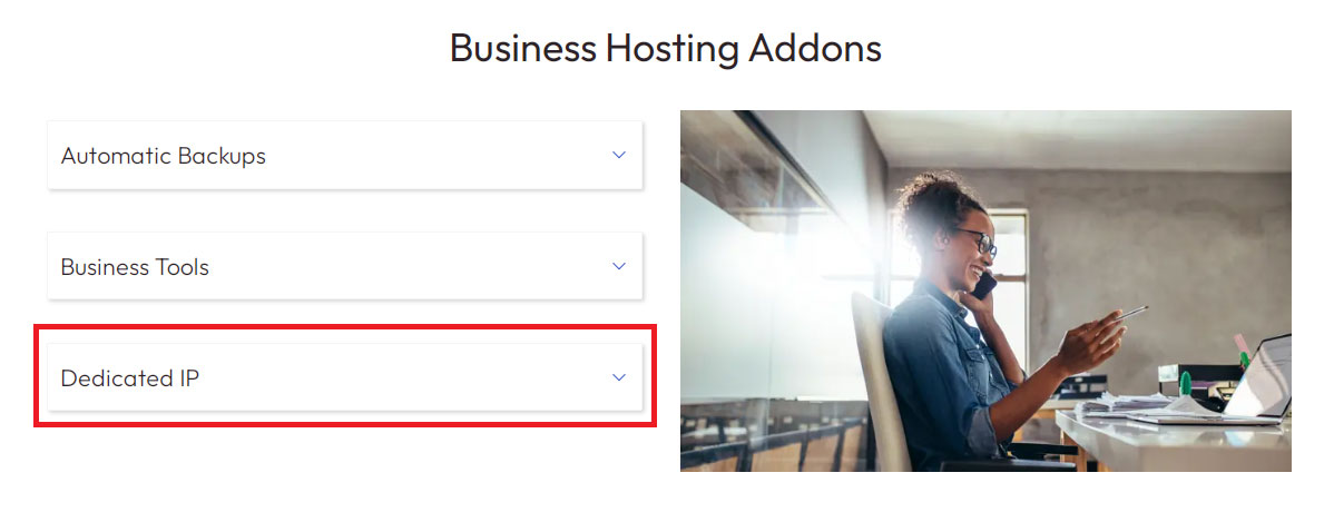 inmotion dedicated ip add-on