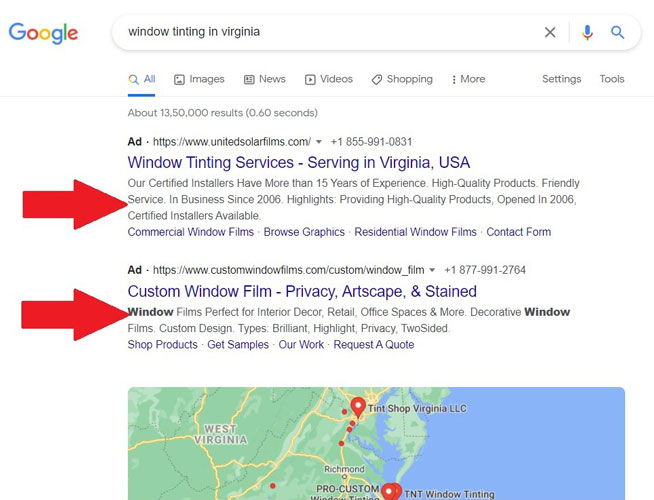 google advertising examples