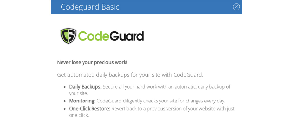 pros of bluehost codeguard