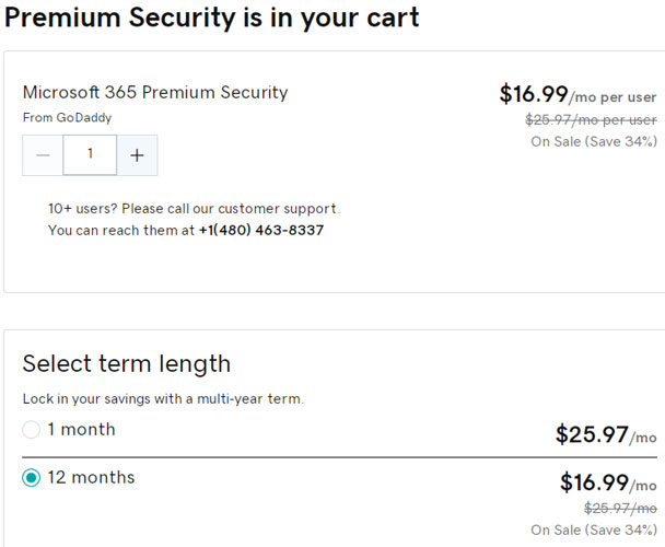 Godaddy Premium Security Plan Price