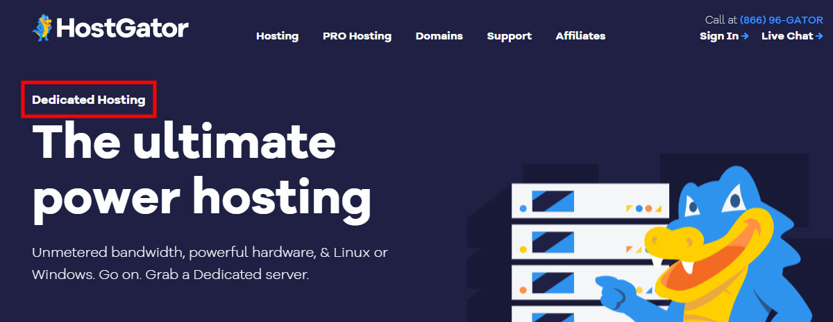 hostgator dedicated hosting