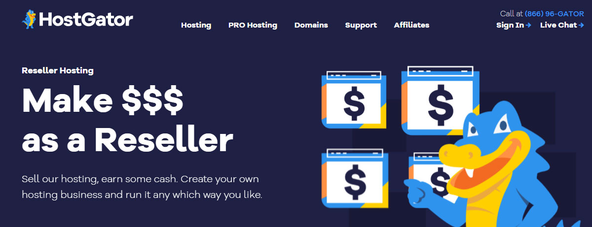 hostgator reseller hosting