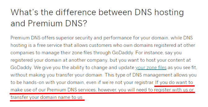 Godaddy Premium Dns - No Support For External Nameservers