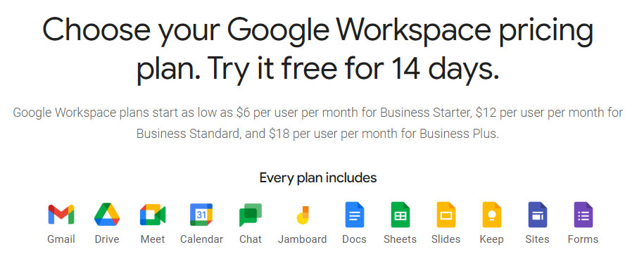 google-workspace-pricing-and-features