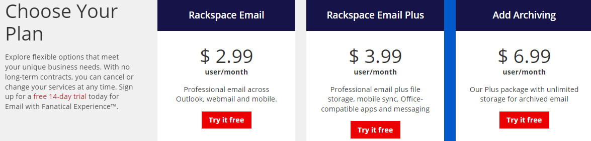 rackspace pricing