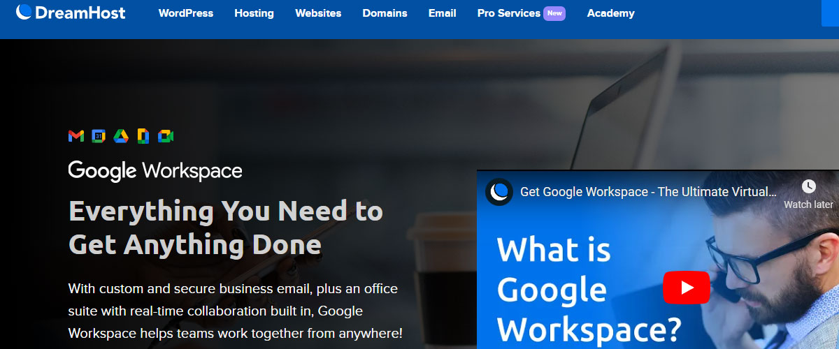 google workspace by dreamhost