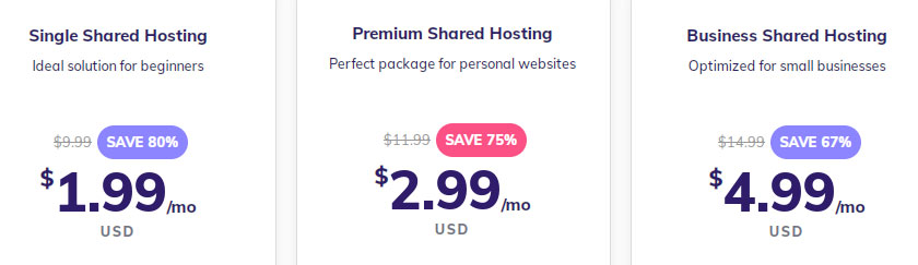 hostinger shared hosting prices