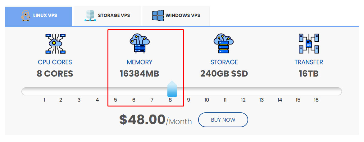 interserver 16 ram price