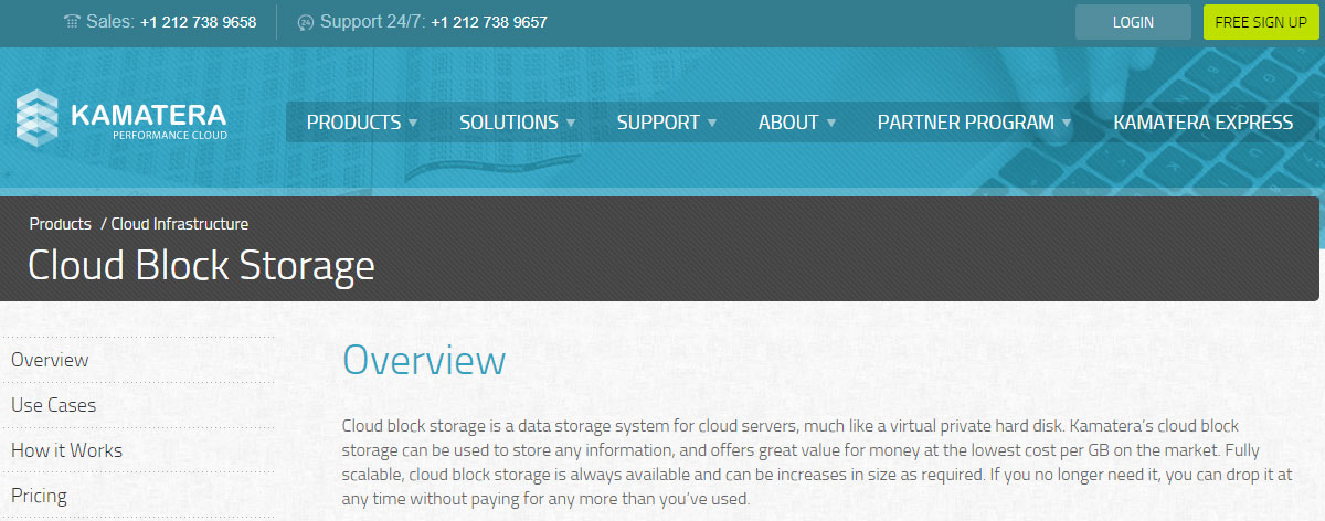 kamatera cloud storage
