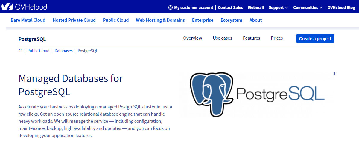 ovh managed postgresql cloud