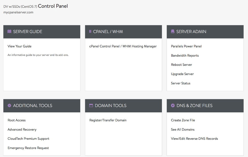 using cpanel with media temple