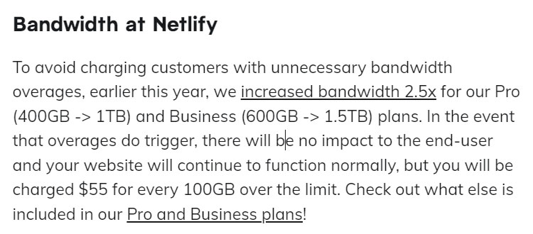 exceeding bandwidth limit in netlify