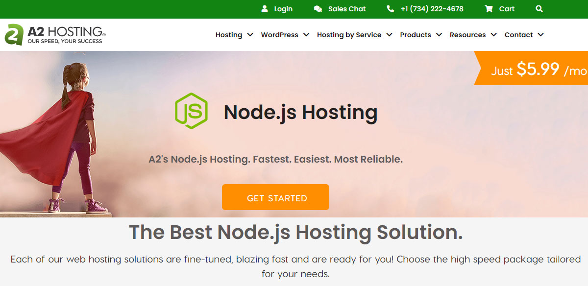node js hosting on a2 hosting