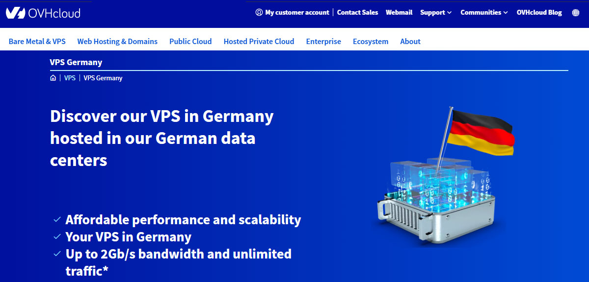 ovhcloud unmetered vps in germany