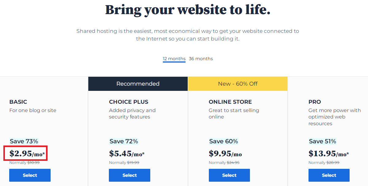 bluehost cheaper alternative to godaddy