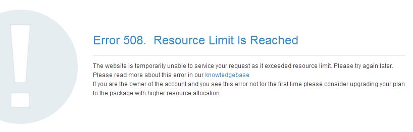 namecheap resources limit reached