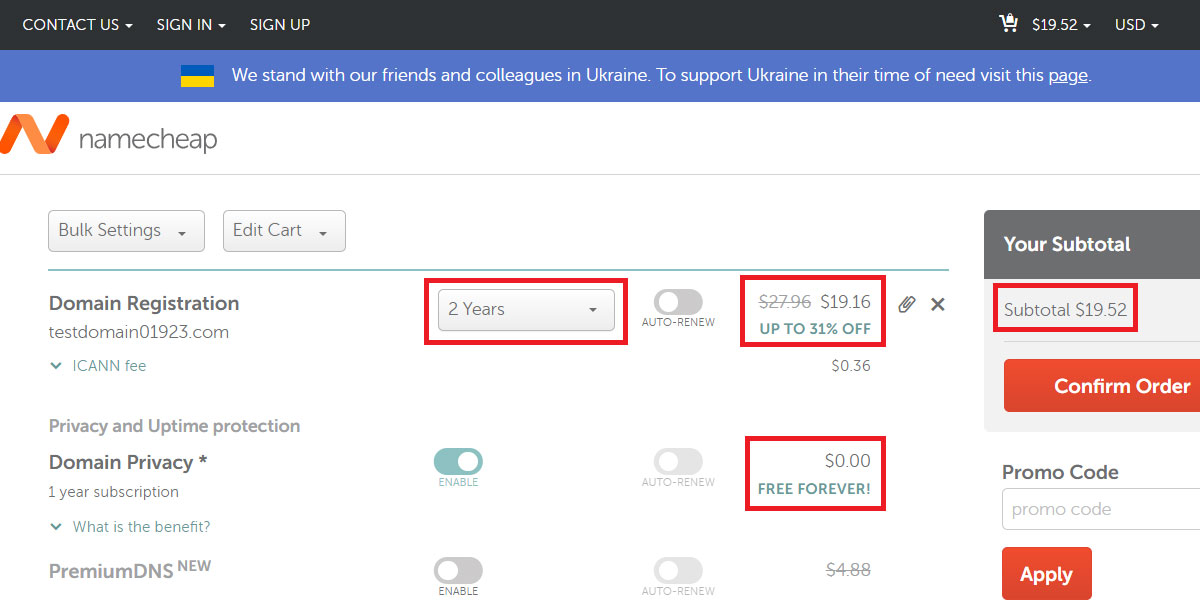 namecheaps transparent pricing structure